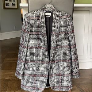 ISABEL MARANT ETOILE BLACK RED WHITE PLAID JACKET